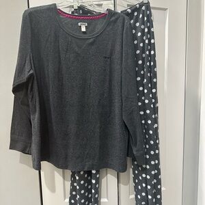DKNY Gray Polka Dot Pajama Set